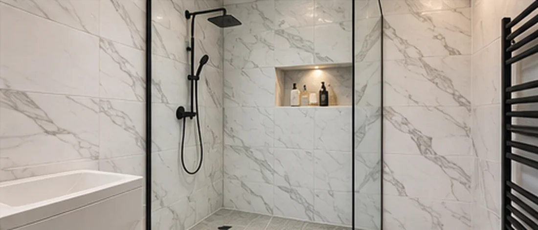 Walk-in shower installation in Pudsey
